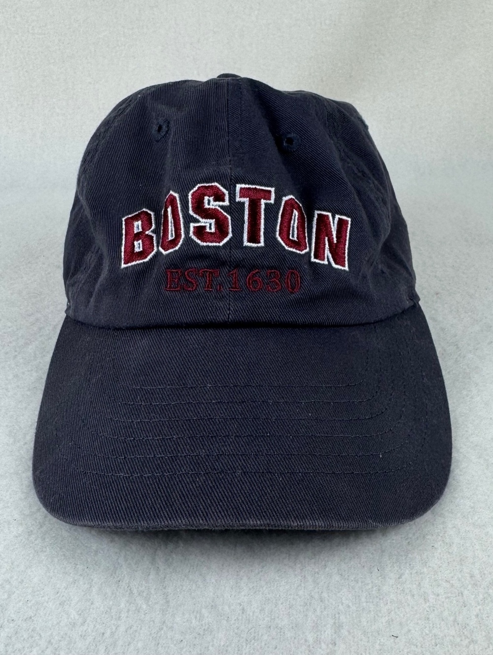 Bay State Apparel Boston EST 1630 Navy Adjustable Hat Cap